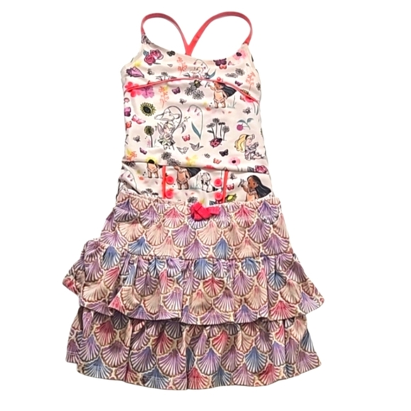 Disney Animation Collectio Swimsuit 1- piece Size 5 Tommy Bahama sea shell skirt - Picture 3 of 17